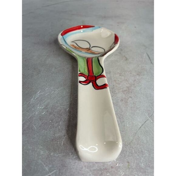 Vintage Marco e Cristina Santa Claus Ceramic Spoon Rest Multicolor - Picture 4 of 8